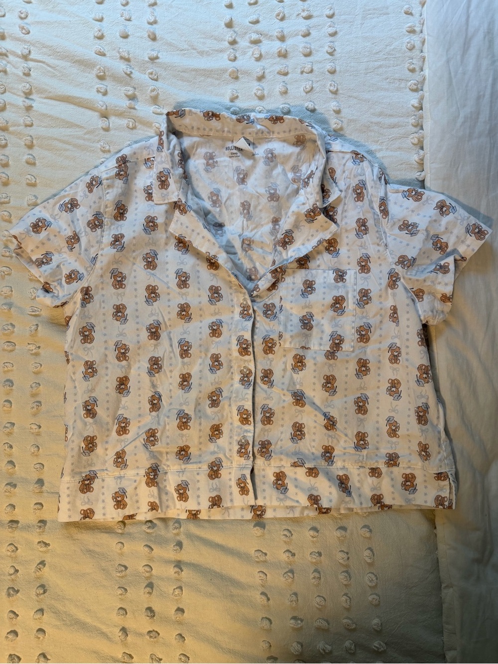 Hollister Short-Sleeve Button-Down Shirt and Short PJ Set